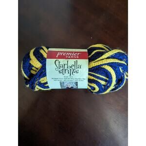New Starbella Stripes Yarn Teamwork Blue & Yellow 33yds